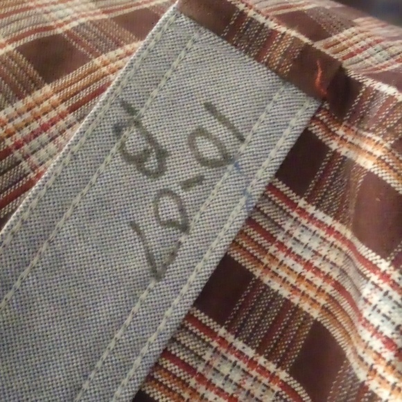 Wrangler Jeans Co. Twenty X Browns Long Sleeve Western Button Down Shirt - Size - Picture 6 of 6
